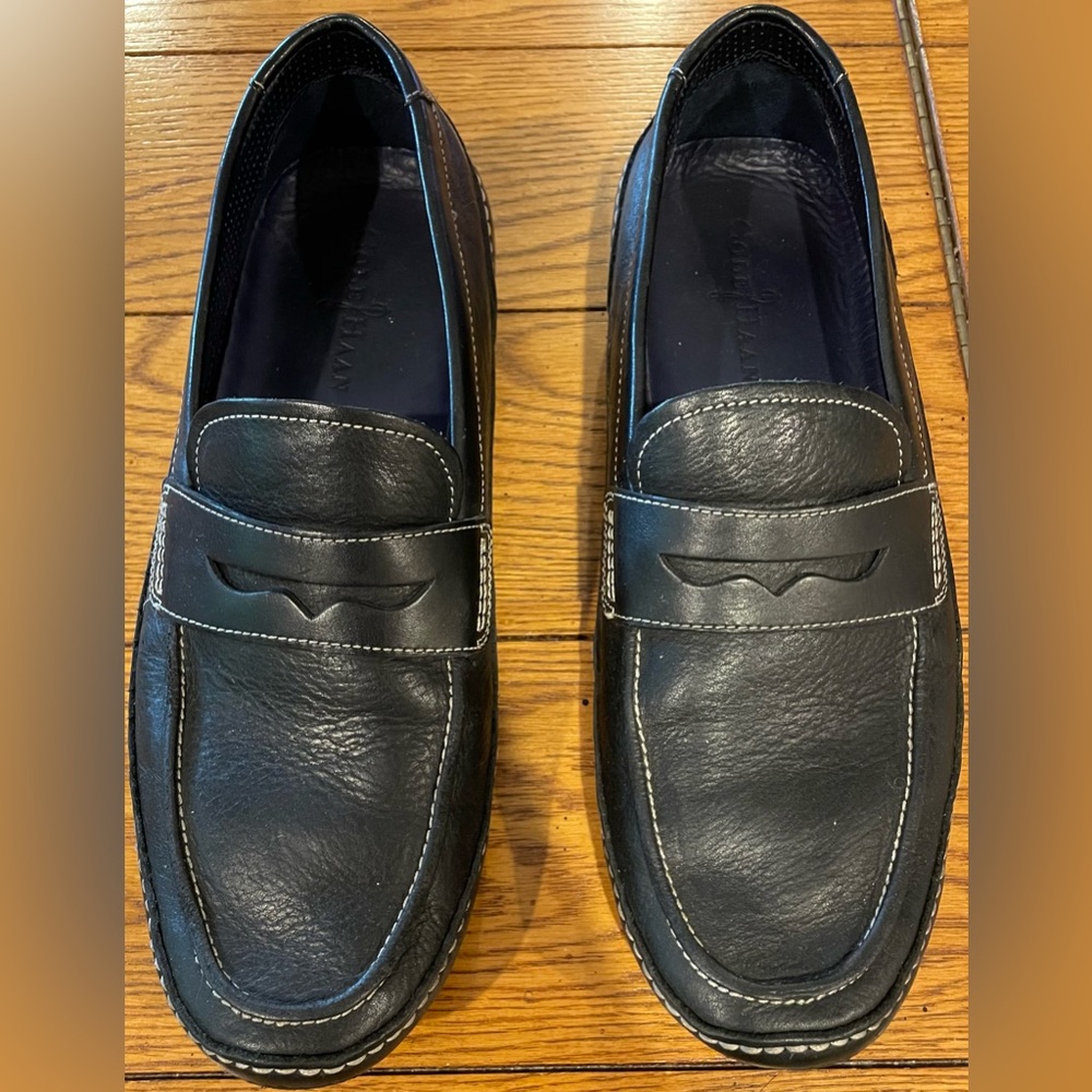EUC Cole Haan men’s Nike Air Mitchell Driver Loafer, black, size 10.5